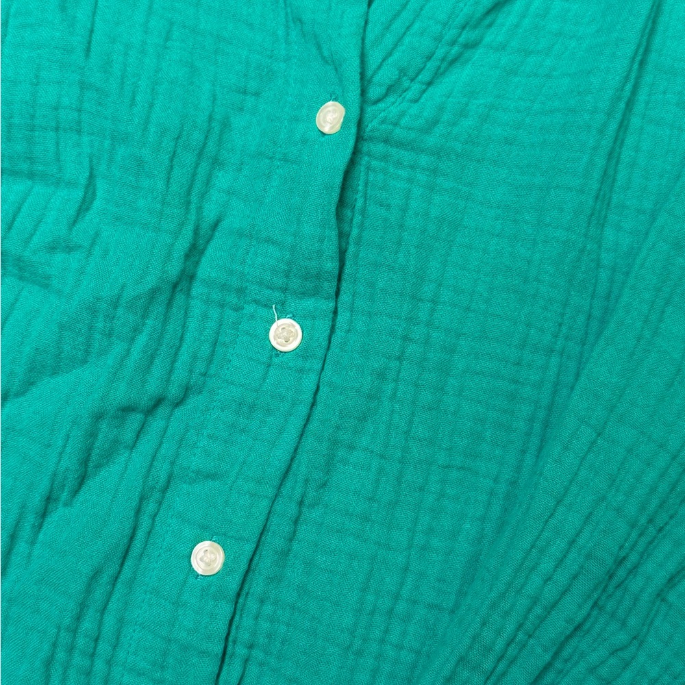 Universal Thread High-Low Button Down Shirt Gauzy… - image 7